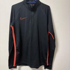 NIKE DRI-FIT ハーフジップ ジャージ ブラック オレンジのサムネイル