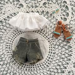 4937 22cmドール服 ハンドメイド 4点セット - メルカリ