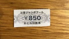 辻堂海浜公園　辻堂ジャンボプール　回数券　大人1枚のサムネイル