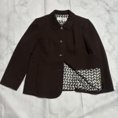 LAPINE ROUGE ジャケット 17号 ブラウン 総柄裏地 レトロのサムネイル