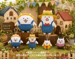 全6種セットパズルで豊作！にゃんこ村 ぬいぐるみ＆マスコットネコタンきちお手伝い