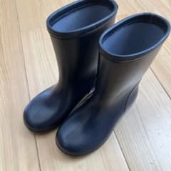 お受験　濃紺　ネイビー　レインブーツ　長靴　19センチのサムネイル