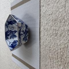 橘吉ぶどう絵 六角鉢 盛鉢 木箱入りのサムネイル
