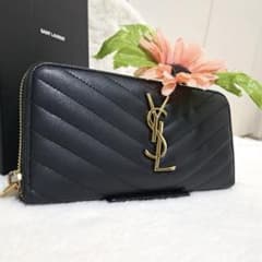 ✨極美品✨サンローラン 長財布 ラウンドファスナー キャビアスキン