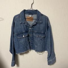 &DENIM クロップドデニムジャケット M インディゴブルーのサムネイル