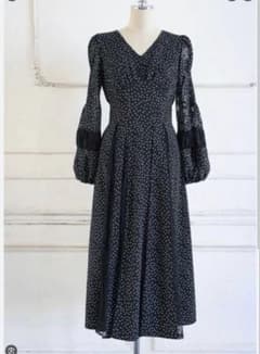 Herlipto Lace-Trimmed Pin Dot Dressのサムネイル
