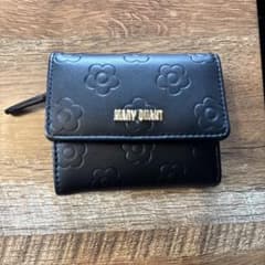 MARY QUANT 三つ折り財布 ブラック デイジー柄のサムネイル