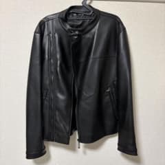 ZARA フェイクレザー ライダースジャケット ブラックのサムネイル