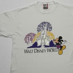 90s USA製 ディズニー ミッキー シングルステッチ 特殊プリント - メルカリ