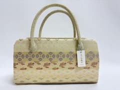 川島織物帯地　利休バッグ 高級逸品 川島織物 帯地使用 利休バッグ 和装バッグ 【状態：美品