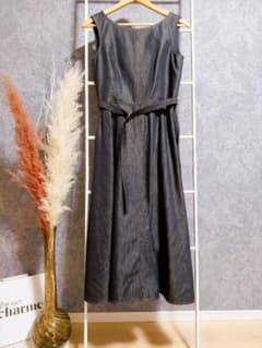 ANAYI デニムライクワンピース フレアワンピース  Aライン 38  美品のサムネイル
