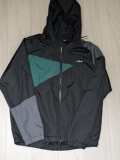 FILA フード付きジャケット Lサイズ ブラック/グレー/グリーンのサムネイル