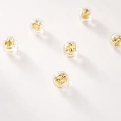 ピアスキャッチ 1セット ゴールド 18K シリコン付き 落ちないのサムネイル