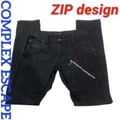 y2k "COMPLEX ESCAPE" ZIP デザイン BLACK