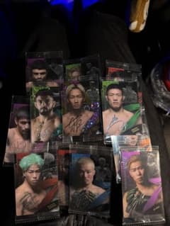 사인이 들어간 RIZIN 2025년 격투기 선수 카드 13장 세트