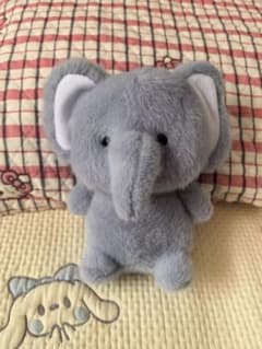 ゾウ ぬいぐるみ マスコット グレーのサムネイル