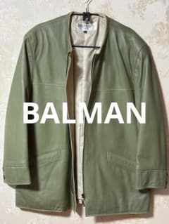 BALMAN オリーブグリーン レザージャケット 勘太郎 BALMAN オリーブグリーン レザージャケット 勘太郎様専用 - メルカリ