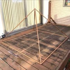 瞑想用ピラミッド ピラミッド 瞑想 ヒーリング 癒し ギザ 銅管 銅 黄金