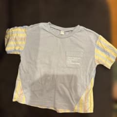 après les cours ストライプ切替Tシャツ 100cmのサムネイル