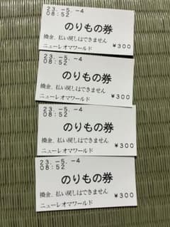 NEWレオマワールド 回数券　のりもの券のサムネイル