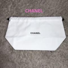 新品未使用☆CHANEL ノベルティメイクポーチ ホワイト 巾着のサムネイル
