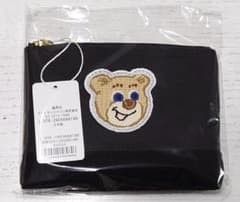 送料無料】 FEILER オールド テディ ワッペン ポーチ 黒 ラブラリー