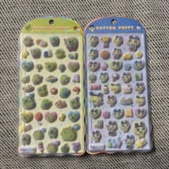 コットンパフィーシール たまごっち まめっち・くちぱっち 2点セットのサムネイル
