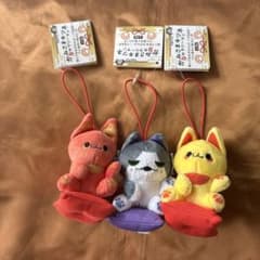 かみさまキツネとサラリーマン マスコット てまねき 全3種コンプセット