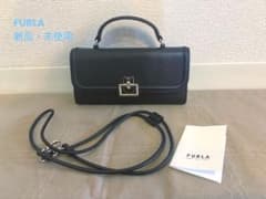 【新品・未使用】FURLA ウォレットショルダー バッグ 財布 ブラックのサムネイル