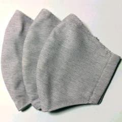 56　立体インナーマスク　内側綿100%さらし　大きめ　3枚セット　ハンドメイドのサムネイル