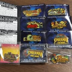 新品】希少 レトロ USJ 3周年、4周年 記念 ピンバッジ 9種セット