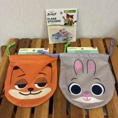 주트 피어 다이 컷 건착 닉 주디 플레이크 스티커 3 점 세트
