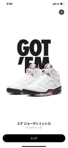 AirJordan5 FIRE RED 27cm エアジョーダン5のサムネイル