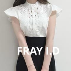 極美品】FRAY I.D リックラックテープブラウス キャミソール付 白 