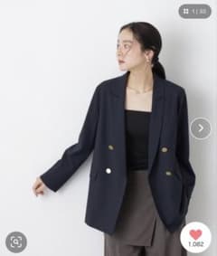 美品　トロストレッチダブルジャケット　ナノユニバース　Mのサムネイル
