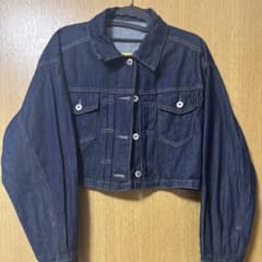 【美品】ダークデニム クロップドジャケットのサムネイル
