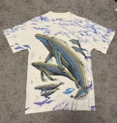 DACOR クジラ柄 プリントTシャツ USA製のサムネイル