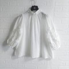 専用✨美品✨ANAYI　アナイ　ラミーコットンシシュウ　ボウタイブラウスレース 専用✨美品✨ANAYI アナイ ラミーコットンシシュウ ボウタイブラウス