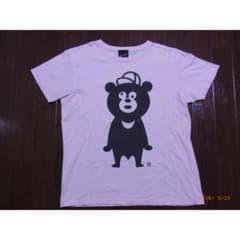 値引き可　BEAMS　くまTシャツ　薄いピンク　Lサイズのサムネイル