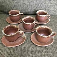 美濃路コーヒー碗皿五客のサムネイル