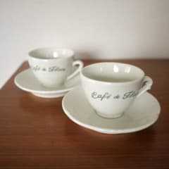 Cafe de Flore カフェ・ド・フロール カップ&ソーサー 2客セット
