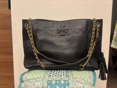 TORY BURCH レザー チェーン ショルダーバッグ ブラックのサムネイル