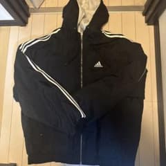 W*】様 adidas メンズ ナイロンジャケット ブラックのサムネイル