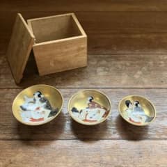 アンティーク 九谷 春画 お猪口 盃 三点 大中小 骨董 - メルカリ