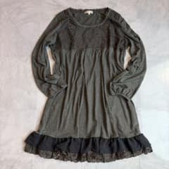 and n closet 가슴 팍 레이스 튜닉 42 긴팔 원피스 L~XL