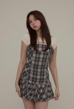 andmary Karen check mini dress S - メルカリ