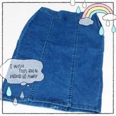 新品未使用✩forever21 膝丈デニムスカート✩のサムネイル