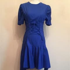 リネン素材ブルーワンピースのサムネイル