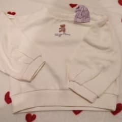 メゾピアノ　くまトレーナー肩リボン100