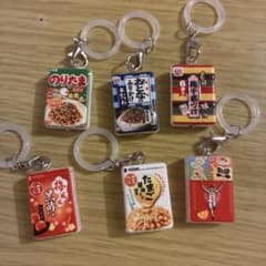 食品パッケージ ミニチュア目印キーホルダー 6種セットのサムネイル